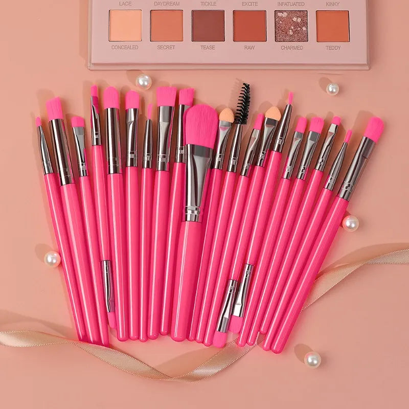 Neon Beauty Pro  Kit com 20 Pincéis Profissionais que Faz Sua Maquiagem Brilhar