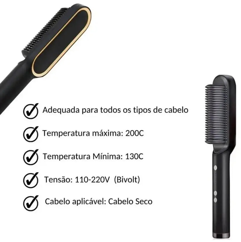 StylePro: O Pente Quente Profissional para Alisar Seus Cabelos em Minutos