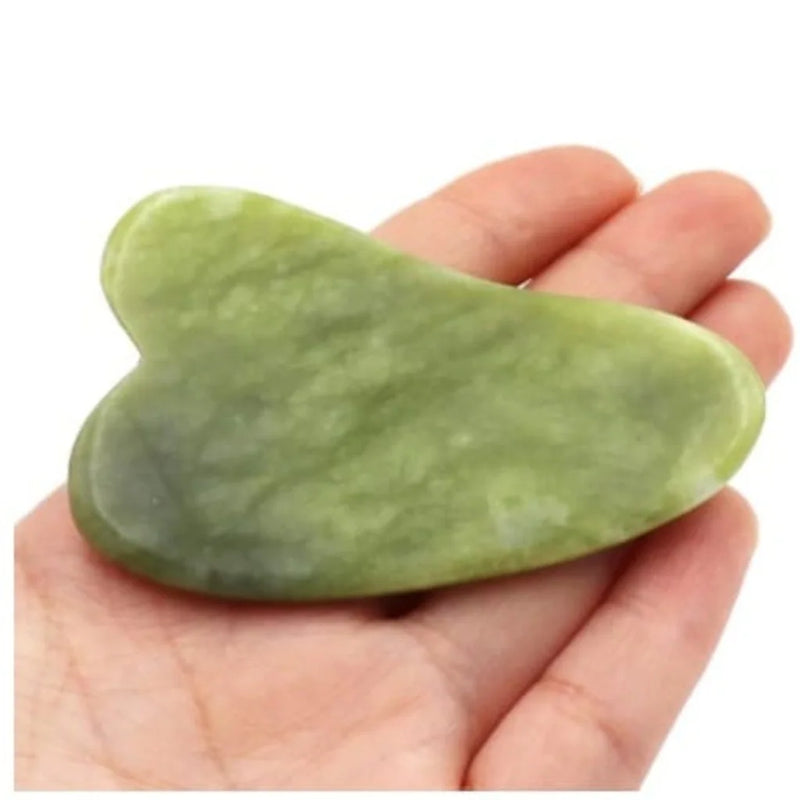 Rolo Facial de Pedra de Jade e Placa Gua Sha | Massagem Facial Anti-Rugas