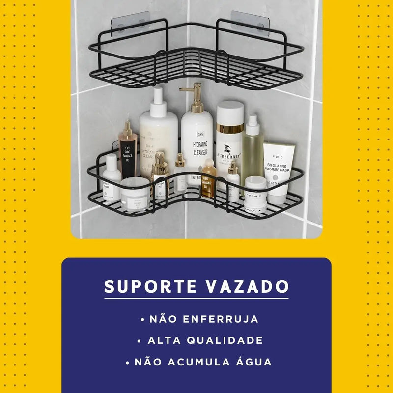 Porta Shampoo E Sabonetes Suporte De Canto - Nybc