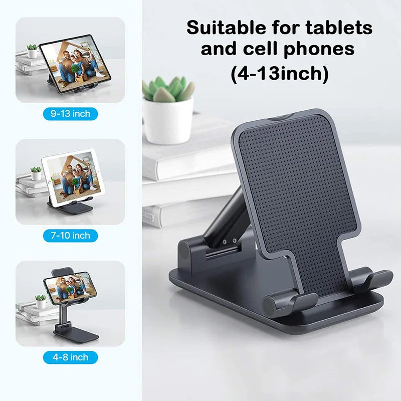 Suporte para Celular Móvel de Mesa, Lado da Cama, Universal Suporte Dobrável e Telescópico Multifunção com Ajuste